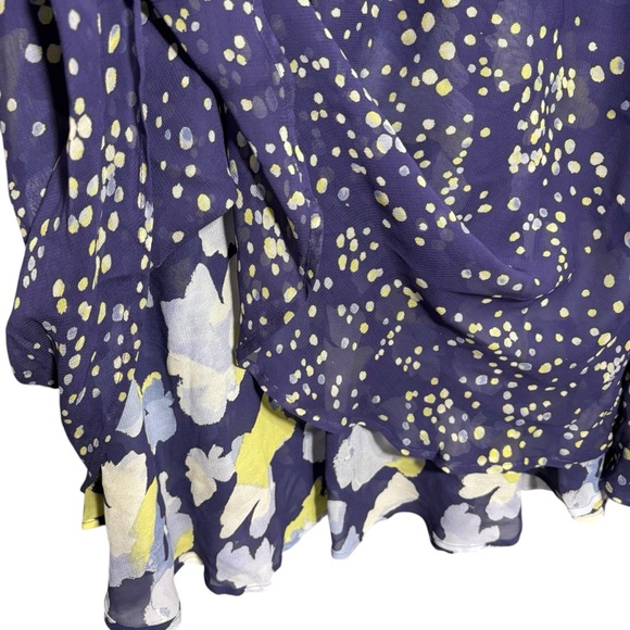 COLDWATER CREEK | Women Floral Reversible Skirt size M Splatter Dot Pull-On NEW - Picture 11 of 12